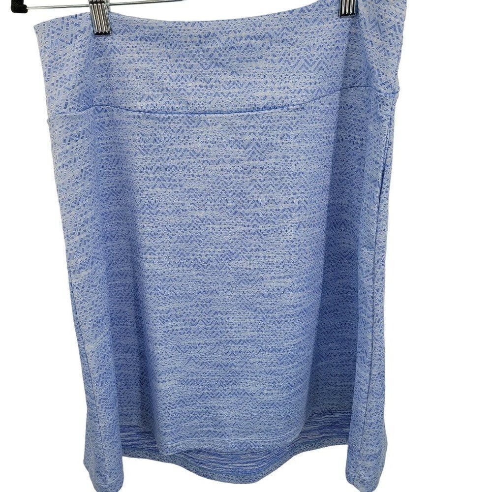 MPG Activewear Skirt‎ Sz M Baby Blue Stretch High Low Aline Pockets Athletic